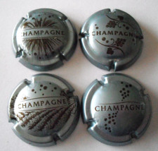 série des 4 capsules de champagne Génériques rouge et or   n°764.765.766.767