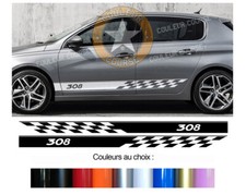 2 X BANDES BAS DE CAISSE POUR PEUGEOT 308 SPORT AUTOCOLLANT STICKER BD435-19