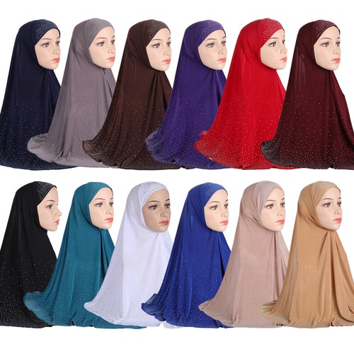 12pcs solid color women hijab - 12pcs,