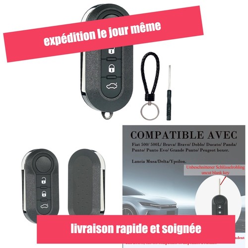 Coque clé voiture - 3, boutons