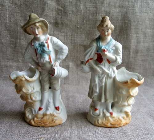 Anciennes statuettes biscuit - anciennes,