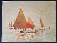 LAMBERT Eugène DESSIN Barques