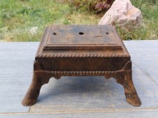 Ancien pièce Tournebroche support pied tourne broche fonte SABOT DE BICHE n5