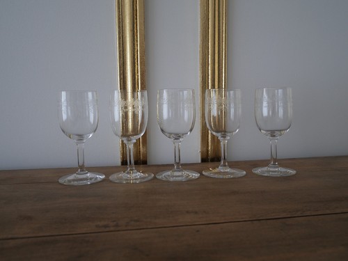 Verre vin cristal gravé - 1,