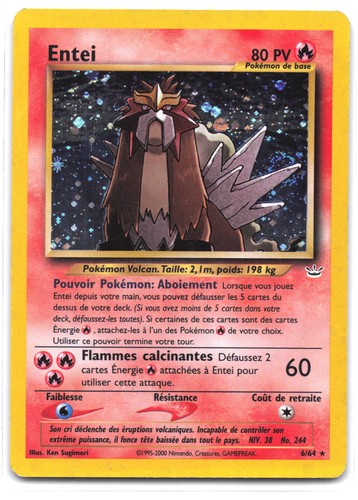 Carte pokémon entei neo - 6/64,