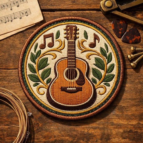 Vintage floral guitar - vintage,
