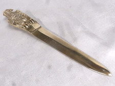 🇫🇷 COUTEAU COUPE PAPIER ANCIEN MARQUE PAGE AIGLE ROYAL BRONZE POLI