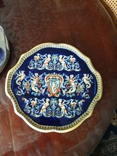 Grand Plat Gâteau Faïence De Gien Decor Renaissance Puti Époque 1938 D 37,5cm 