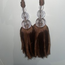 Paire 2 embrasses à rideaux . Pompon, tenture, passementerie