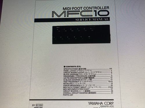 Yamaha mfc10 service - yamaha, manual
