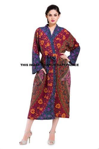 Robe nuit coton mandala - robe, en