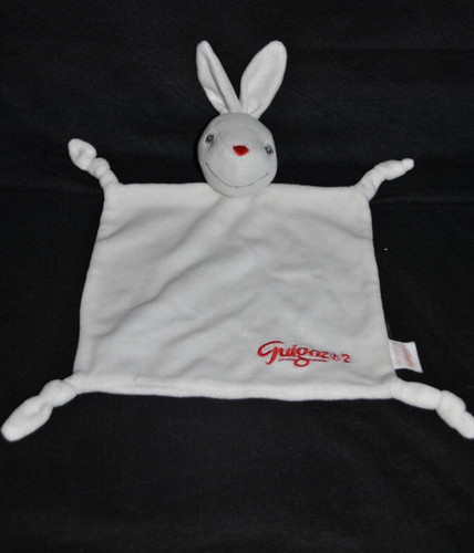 Doudou plat lapin blanc - plat,