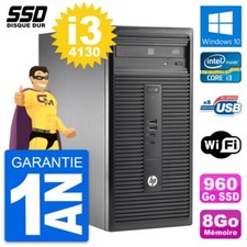 PC Tour HP 280 G1 MT Intel Core i3-4130 RAM 8Go SSD 960Go Windows 10 Wifi