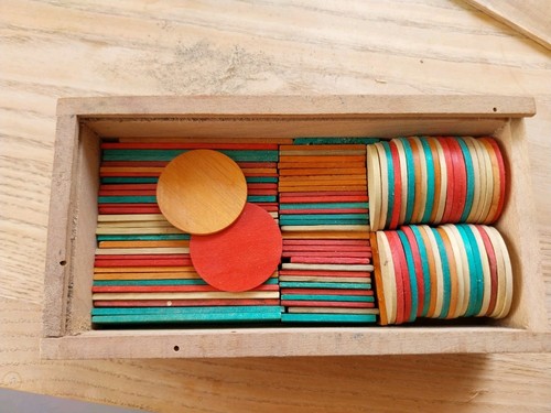 Jetons jeux anciens bois - jetons, de