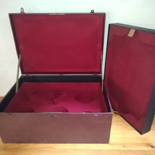 Rare Grande malle de transport , pour argenterie XIX ème , malle de voyage