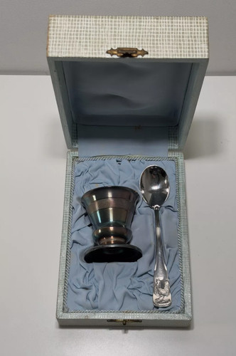 Coquetier cuillère en - et,