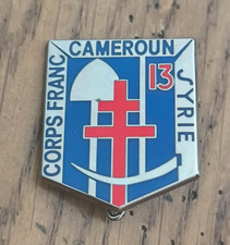 Insigne 2° Division Blindée 13° Génie  Corps Franc Cameroun Syrie  /II002