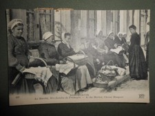 cpa ancienne carte postale Romorantin le marché marchande de fromages
