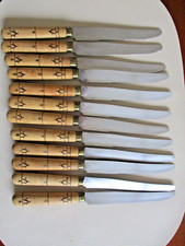 LOT DE 12 COUTEAUX ANCIENS DE TABLE DE NONTRON PARFAIT ETAT