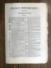 HUGO France Pittoresque  LILLE (NORD) 1835 Avec plan de Lille & 5 gravures 