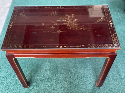 Hand painted chinoiserie - chinoiserie, red