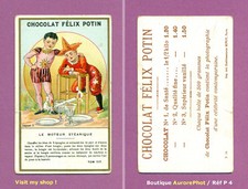 CHROMO CHOCOLAT FÉLIX POTIN : LE MOTEUR STÉARIQUE, JEU ENFANTS TOUR DE MAGIE -P4