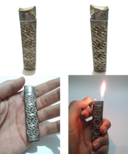 Briquet à gaz butane argent coeur 2000 fonctionne flamme cigarette de collect...