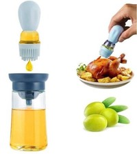 X Doseur Huile Avec Pinceau Silicone 100ml Bouteille Pipette Alimentaire Cuisine