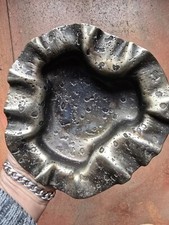 Cendrier Métal Brutaliste Forme Libre Sculpture Art 