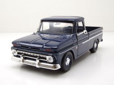 Chevrolet C-10 Fleetside Pick Up 1966 Bleu Foncé Modèle Réduit 1:24 MotorMax