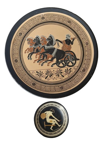 Assiettes 1 vase amphore - 1,