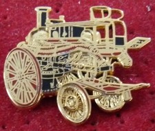 PIN'S SAPEURS POMPIERS ANCIEN VEHICULE POMPE A VAPEUR DORE ZAMAC BALLARD