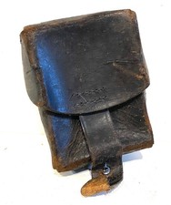Ancienne cartouchière militaire en cuir Mauser Espagnol ww1 ww2