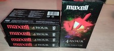 LOT 5 Cassette Video VHS Vierge MAXELL  240 NEUF SOUS BLISTER K7 MAGNÉTOSCOPE 