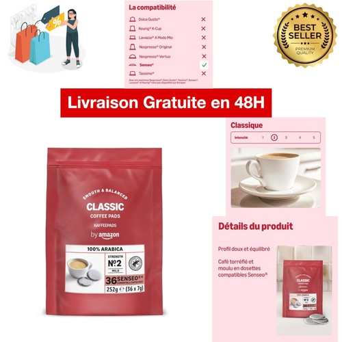 Dosettes café classiques - classiques, 100%