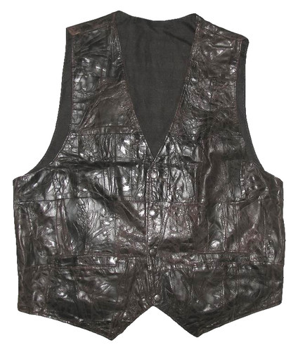 Gilet cuir pour homme - cuir, en