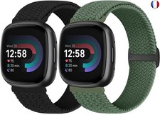 Vodtian Bracelet tressé compatible avec Fitbit Versa 4/Versa 3/Sense 2/Sense 