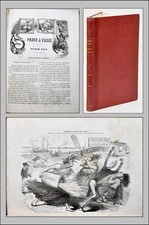 PUNCH à PARIS - CHAM - REVUE DRÔLATIQUE - 1850 - CARICATURE - POLICHINELLE