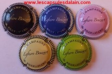 5 BELLES CAPSULES CHAMPAGNE LEFEVRE BEUZART NOM REF N° 4 a 4d NEWS