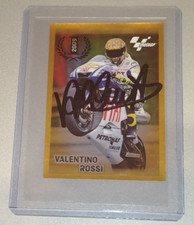 AUTOGRAPH VALENTINO ROSSI VR 46 FIGURINA AUTOGRAFATA HAND SIGNED MOTO GP YAMAHA