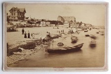Arcachon, la plage barques, mer maisons - Photo ancienne snapshot