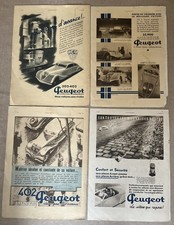 Publicités Peugeot 302-402. Illustrations 1936-1937