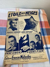 Ancienne Partition Chanson Valse Étoile Des Neiges Live Renaud 1948