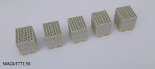 1/50 5 chargements parpaing sur palette décor quai garage entrepôt chantier