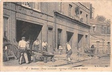 76 . n° 52434 . bolbec . forge . cerclage d une roue de chariot . metier