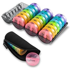 Pilulier Semaine Matin Midi Soir Pilulier Mensuel Boite Medicaments Amovible ...