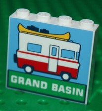 Lego Toy Story White Brick 1x4x3 'GRAND BASIN' pattern ref 49311pb006 set  10769