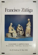 Zuniga Francisco Galerie Carpentier 1986 Affiche Originale Exposition
