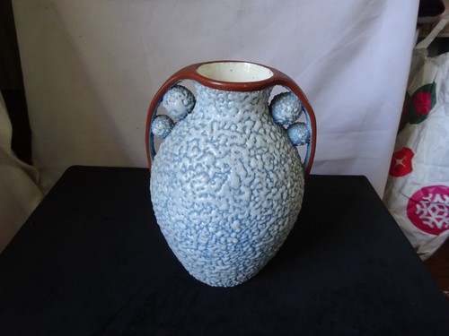 Vase céramique bleu - bleu, irrisse
