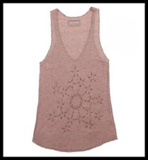 Pull Débardeur ZADIG & VOLTAIRE Cachemire Rose chiné et strass dorés Taille S